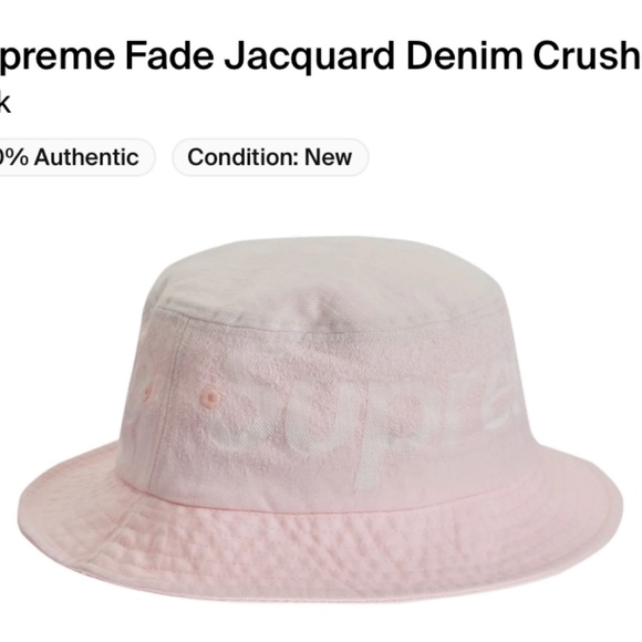 Supreme Fade Denim Crusher Bucket Hat 